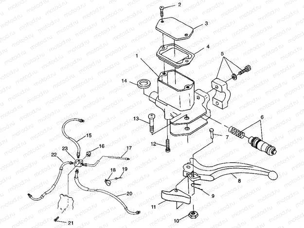CONTROLS-MASTER CYLINDER/BRAKE LINE Sport 400L W98BA38C (4947234723B009) | CONTROLS-MASTER CYLINDER/BRAKE LINE Sport 400L W98BA38C (4947234723B009)