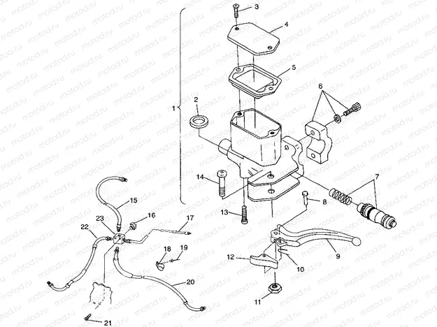 CONTROLS-MASTER CYLINDER/BRAKE LINE Trail Blazer W98BA25C (4945464546B008) | CONTROLS-MASTER CYLINDER/BRAKE LINE Trail Blazer W98BA25C (4945464546B008)
