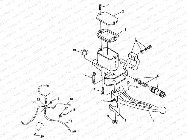 CONTROLS - MASTER CYLINDER/BRAKE LINE - W968540 (4935863586B012) | CONTROLS - MASTER CYLINDER/BRAKE LINE - W968540 (4935863586B012)