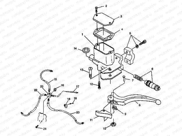 CONTROLS - MASTER CYLINDER/BRAKE LINE - W98BC50A (4944994499b012) | CONTROLS - MASTER CYLINDER/BRAKE LINE - W98BC50A (4944994499b012)