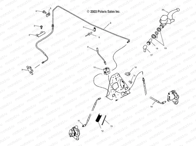 CONTROLS-MASTER CYLINDER/FRONT BRAKE LINE - A04JD50AA/AB/CA (4977487748B14) | CONTROLS-MASTER CYLINDER/FRONT BRAKE LINE - A04JD50AA/AB/CA (4977487748B14)