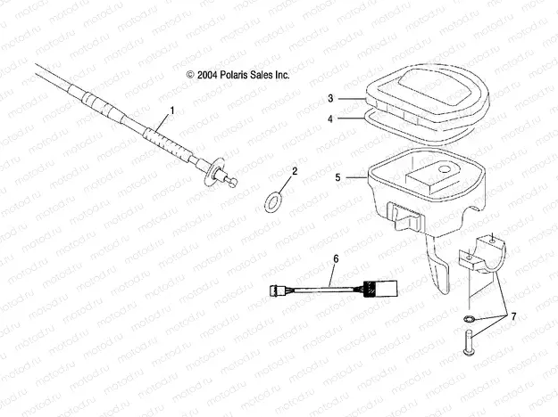 CONTROLS-THROTTLE ASM/CABLE - A05MH50AB/AC/AG/AH/AL/AT/FB (4994169416B09) | CONTROLS-THROTTLE ASM/CABLE - A05MH50AB/AC/AG/AH/AL/AT/FB (4994169416B09)