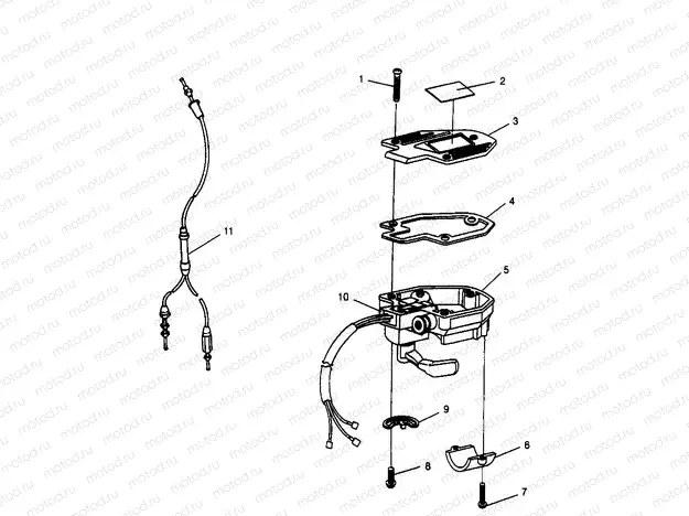 CONTROLS - THROTTLE ASM./CABLE Magnum 2X4 W967544 (4936033603B008) | CONTROLS - THROTTLE ASM./CABLE Magnum 2X4 W967544 (4936033603B008)