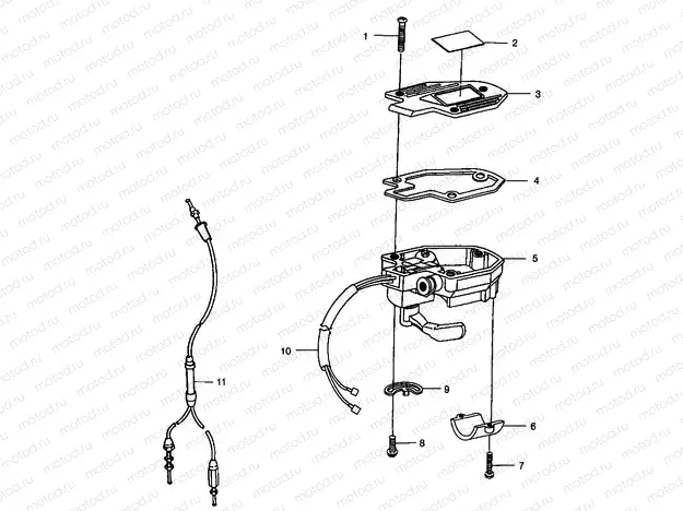 CONTROLS - THROTTLE ASM./CABLE - W98AA25C (4945314531B001) | CONTROLS - THROTTLE ASM./CABLE - W98AA25C (4945314531B001)