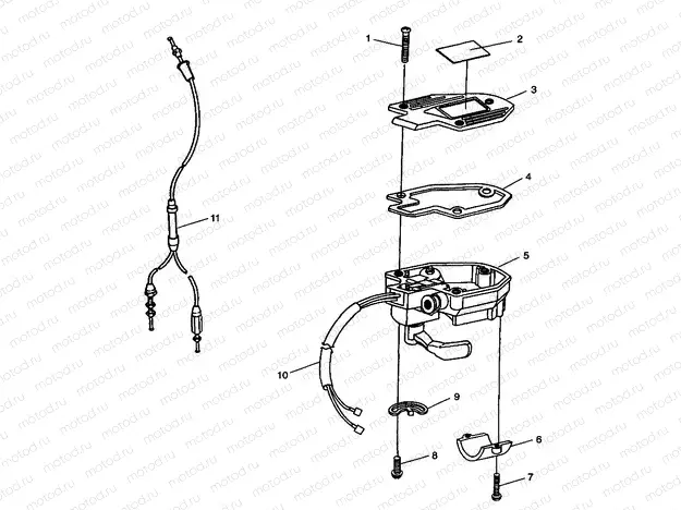 CONTROLS - THROTTLE ASM./CABLE XPRESS 300 W98CA28C (4945364536B008) | CONTROLS - THROTTLE ASM./CABLE XPRESS 300 W98CA28C (4945364536B008)