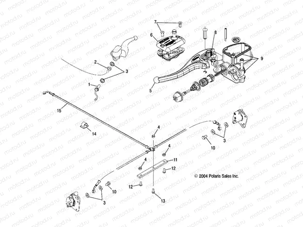 CONTROLS/MASTER CYLINDER | CONTROLS/MASTER CYLINDER, LH and BRAKE LINE - A05CA32EA (4999200489920048B09)