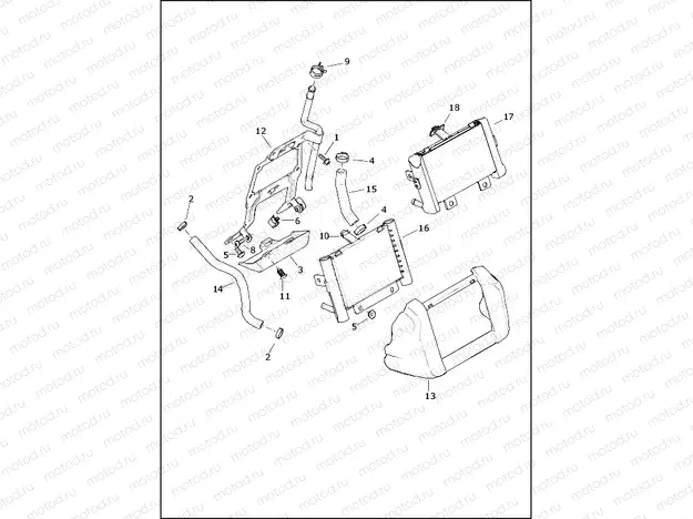 COOLANT DISTRIBUTION - AIR-COOLED