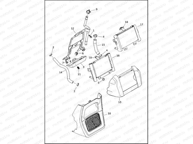 COOLANT DISTRIBUTION - AIR-COOLED