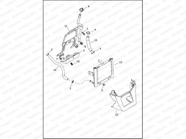 COOLANT DISTRIBUTION - AIR-COOLED