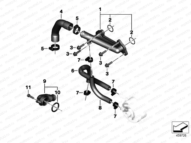 Coolant hoses / mounted components