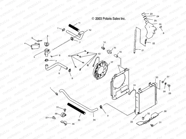 COOLING SYSTEM - A04JD50AA/AB/CA (4985938593A14) | COOLING SYSTEM - A04JD50AA/AB/CA (4985938593A14)