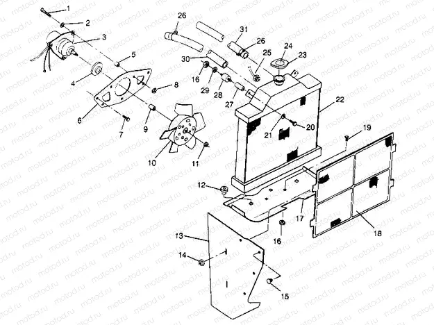 COOLING SYSTEM Sport 400L W958540 (4930133013A010) | COOLING SYSTEM Sport 400L W958540 (4930133013A010)