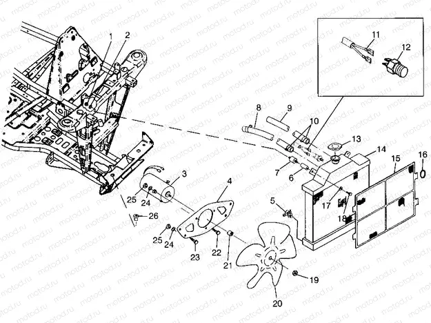 COOLING SYSTEM (SPORT) Sport 400L W97BA38C (4940124012B012) | COOLING SYSTEM (SPORT) Sport 400L W97BA38C (4940124012B012)