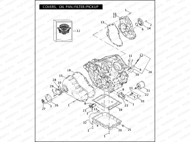 COVERS, OIL PAN/FILTER/PICKUP