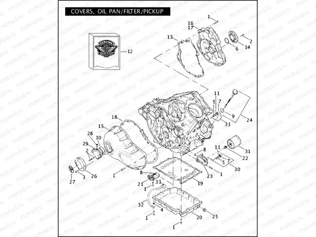 COVERS, OIL PAN/FILTER/PICKUP