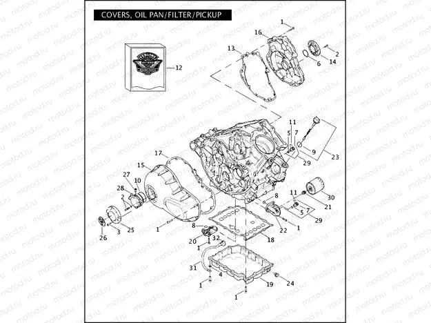 COVERS, OIL PAN/FILTER/PICKUP
