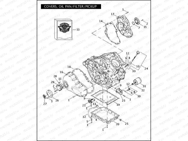 COVERS, OIL PAN/FILTER/PICKUP
