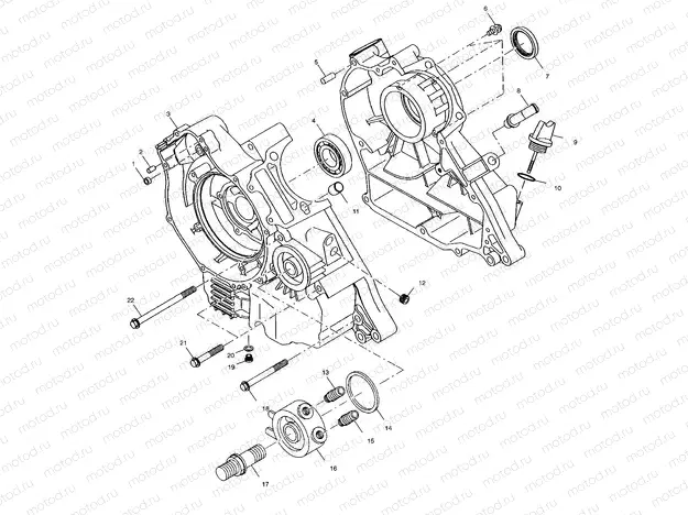 CRANKCASE - A00AA32AB (4960076007C010) | CRANKCASE - A00AA32AB (4960076007C010)