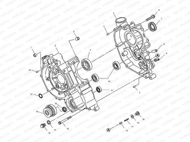 CRANKCASE - A01BA50AA (4963716371D001) | CRANKCASE - A01BA50AA (4963716371D001)