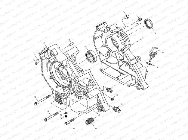 CRANKCASE - A01CD32AA (4964026402D008) | CRANKCASE - A01CD32AA (4964026402D008)