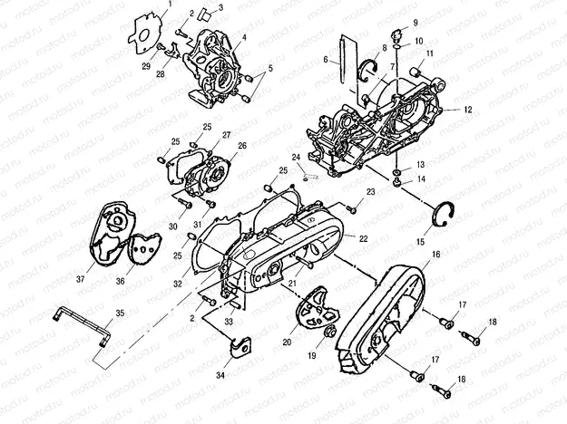 CRANKCASE - A01EA09CA (4970887088A10) | CRANKCASE - A01EA09CA (4970887088A10)