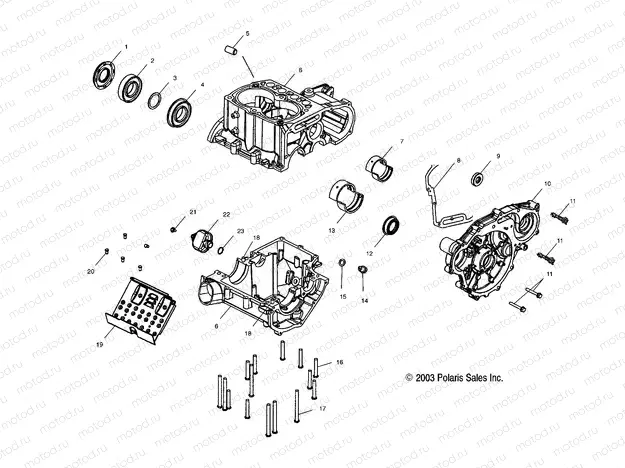 CRANKCASE - A04CH59AK/AL/AN/AQ/AW (4987318731D03) | CRANKCASE - A04CH59AK/AL/AN/AQ/AW (4987318731D03)