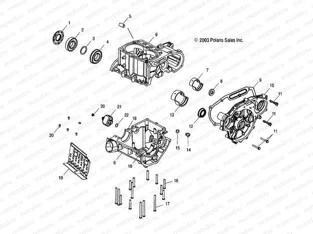 CRANKCASE - A04CH68AC/AF/AH/AJ/AT/AV (4975557555D03) | CRANKCASE - A04CH68AC/AF/AH/AJ/AT/AV (4975557555D03)