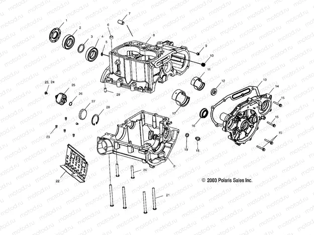 CRANKCASE - A04CH68AK/AL/AN/AO (4987438743D03) | CRANKCASE - A04CH68AK/AL/AN/AO (4987438743D03)