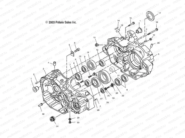 CRANKCASE - A04GJ50AA/AB/AC/AD (4986168616C05) | CRANKCASE - A04GJ50AA/AB/AC/AD (4986168616C05)