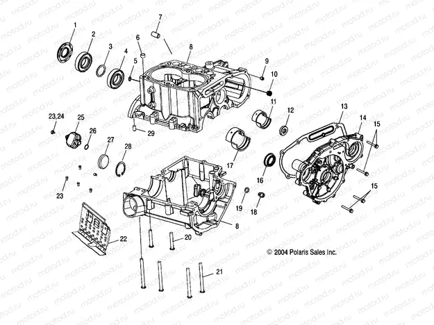 CRANKCASE - A05MH68AP (4999609960D08) | CRANKCASE - A05MH68AP (4999609960D08)