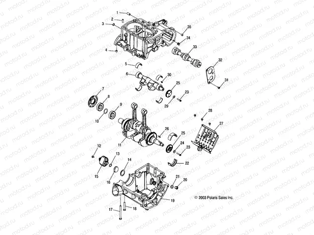 CRANKCASE and CRANKSHAFT - A04CH68AP/AQ/AU/CU (4987468746D04) | CRANKCASE and CRANKSHAFT - A04CH68AP/AQ/AU/CU (4987468746D04)