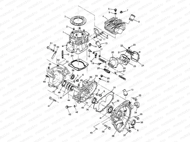 CRANKCASE and CYLINDER  2x4 400L W957540 (4930093009D001) | CRANKCASE and CYLINDER  2x4 400L W957540 (4930093009D001)