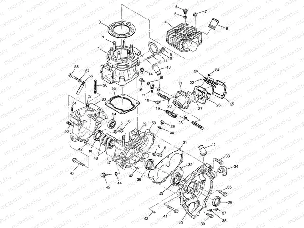 CRANKCASE and CYLINDER (400) XPRESS 400 W969540 (4935923592D011) | CRANKCASE and CYLINDER (400) XPRESS 400 W969540 (4935923592D011)