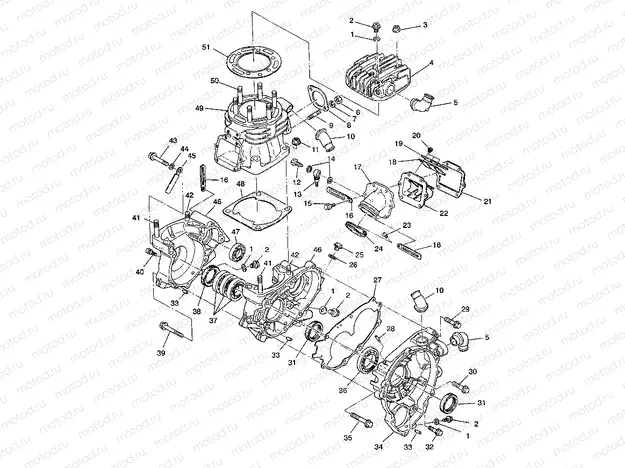 CRANKCASE and CYLINDER 4X4 350L S938139 (4924342434035A) | CRANKCASE and CYLINDER 4X4 350L S938139 (4924342434035A)