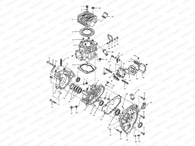 CRANKCASE and CYLINDER - A02BG38CA (4974677467C11) | CRANKCASE and CYLINDER - A02BG38CA (4974677467C11)