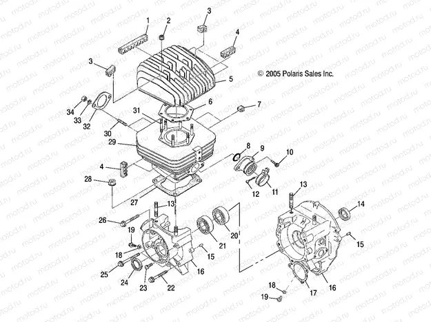 CRANKCASE and CYLINDER - A06BA25CA (4999201499920149C05) | CRANKCASE and CYLINDER - A06BA25CA (4999201499920149C05)