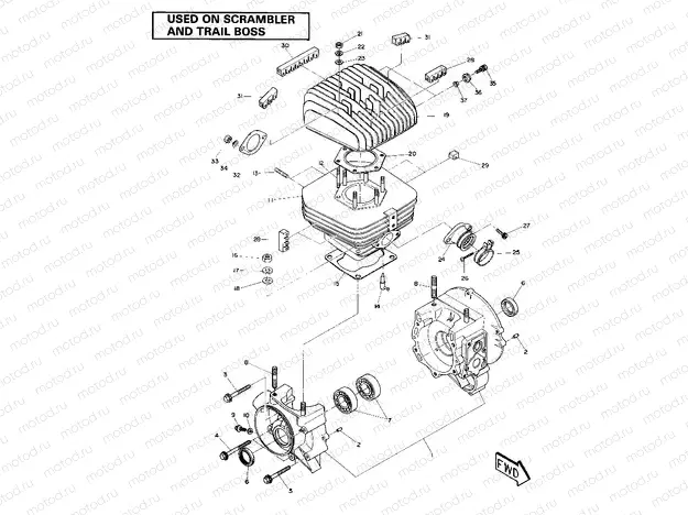 Crankcase and Cylinder Assembly (4911991199042A) | Crankcase and Cylinder Assembly (4911991199042A)