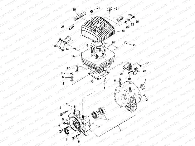 Crankcase and Cylinder Assembly (4913511351038A) | Crankcase and Cylinder Assembly (4913511351038A)
