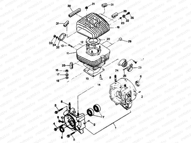 Crankcase and Cylinder Assembly (49147514750038) | Crankcase and Cylinder Assembly (49147514750038)