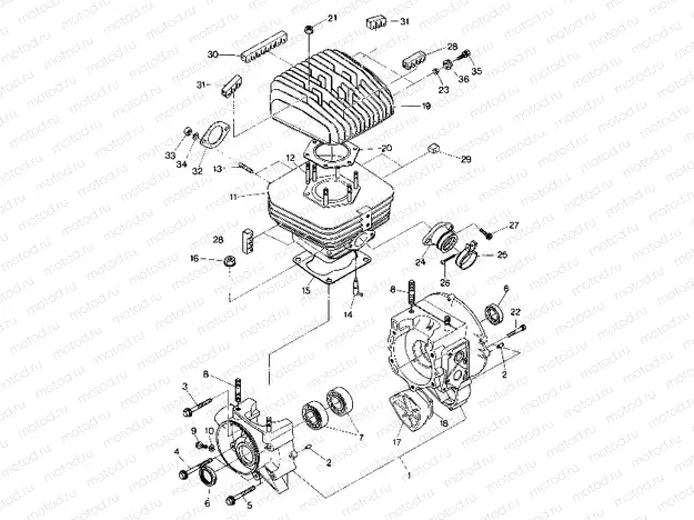 Crankcase and Cylinder Assembly (4918411841032A) | Crankcase and Cylinder Assembly (4918411841032A)