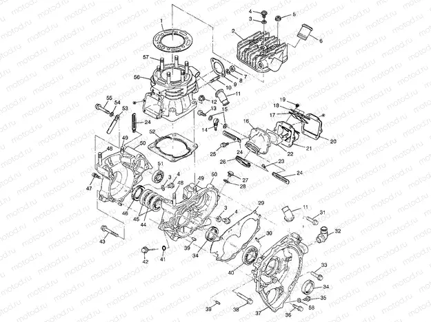 CRANKCASE and CYLINDER - W98BC38C (4947254725d001) | CRANKCASE and CYLINDER - W98BC38C (4947254725d001)