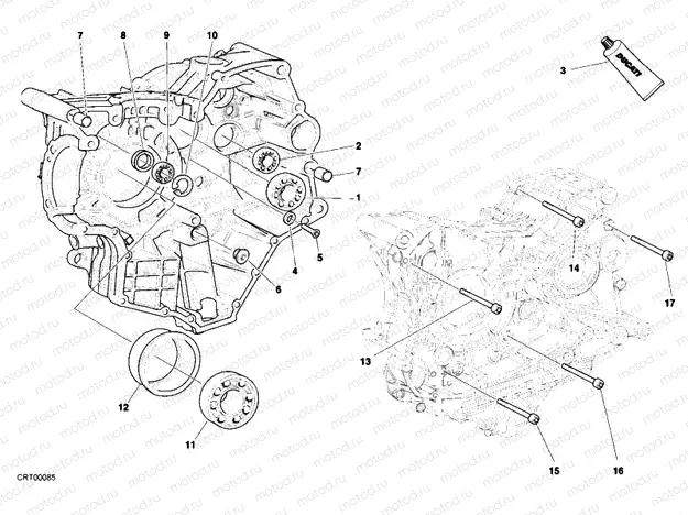 CRANKCASE BEARINGS » ENGINE CASE