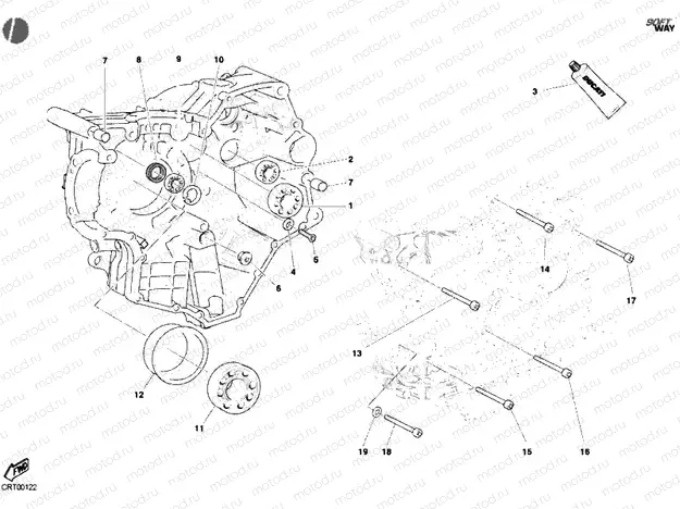 CRANKCASE BEARINGS » ENGINE CASE