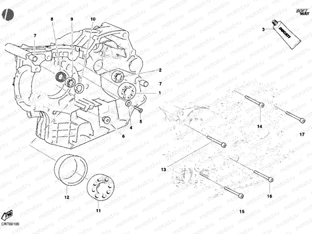 CRANKCASE BEARINGS » ENGINE CASE