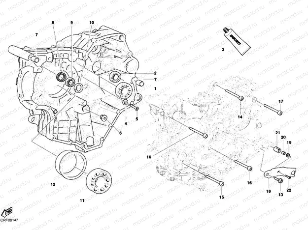 CRANKCASE BEARINGS » ENGINE CASE