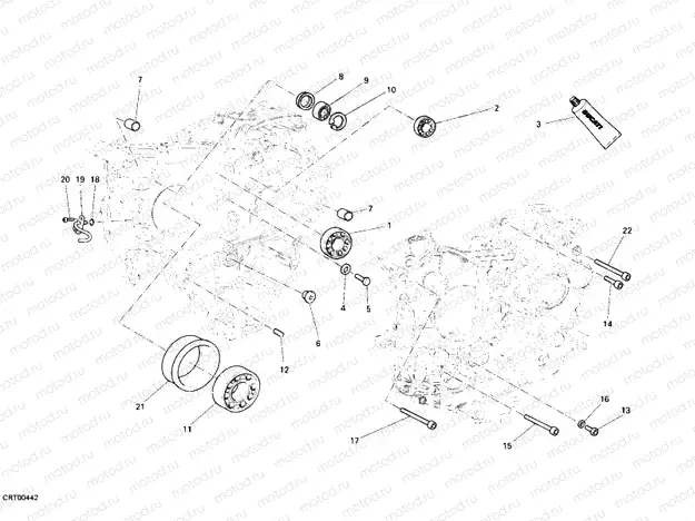 CRANKCASE BEARINGS » ENGINE CASE
