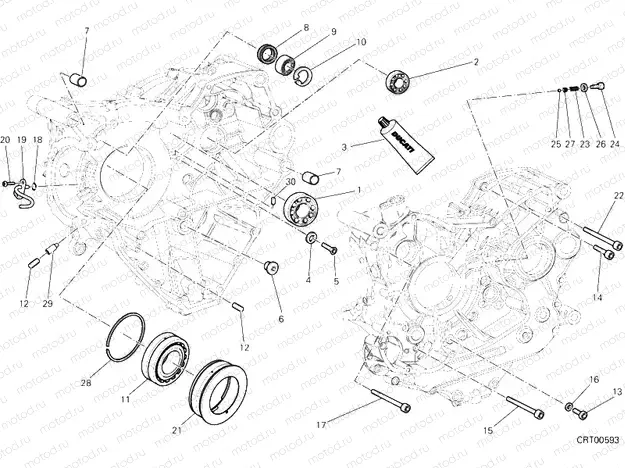 CRANKCASE BEARINGS » ENGINE CASE
