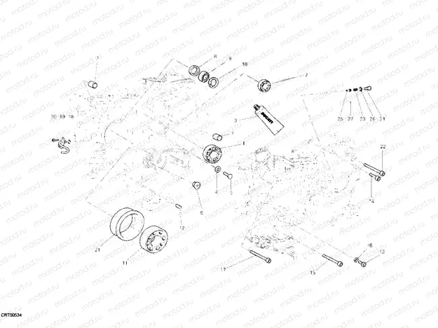 CRANKCASE BEARINGS » ENGINE CASE