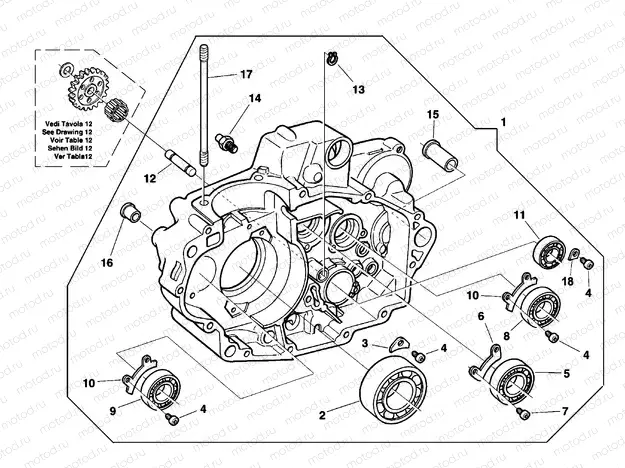 CRANKCASE CARTER R.H.