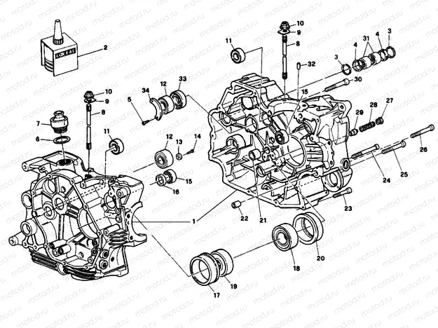 CRANKCASE DMM 001275> » ENGINE CASE